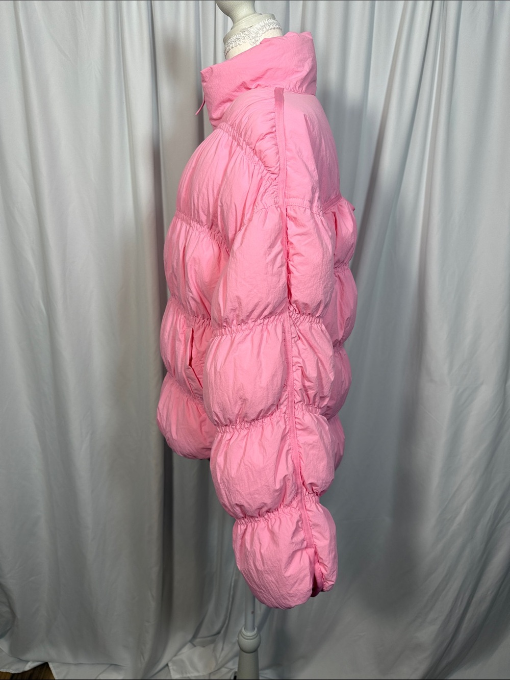 JoyLab Bubble Puffer Jacket in Pink - Picture 4 of 9